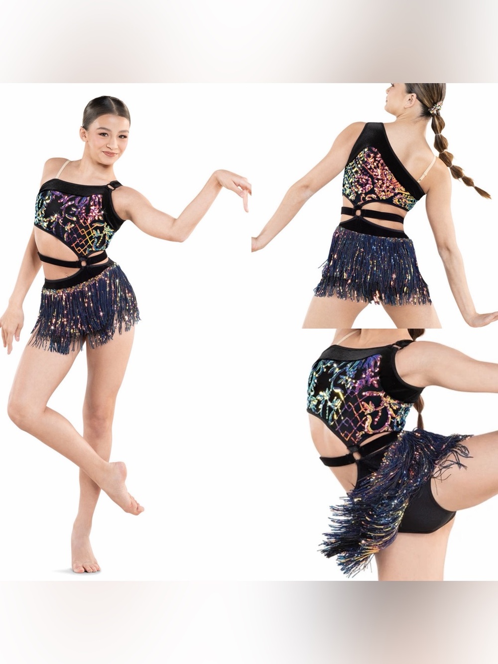 Tenth House solo contemporary open costume fringe TH26028 ZEALOUS MC med child